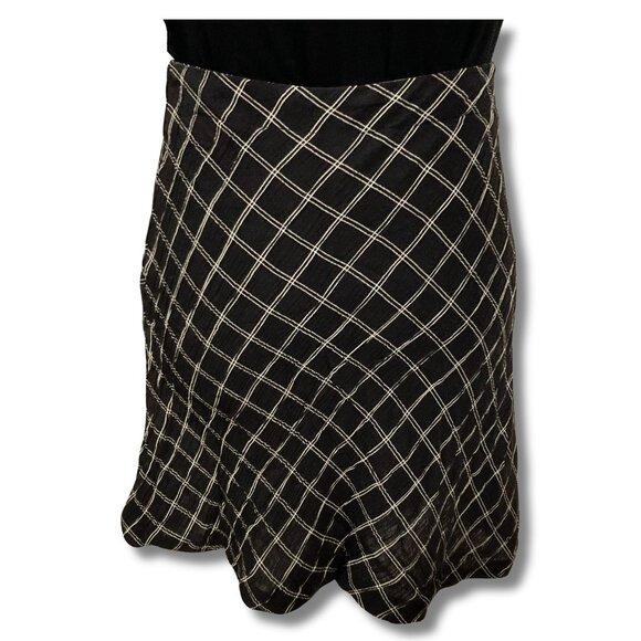 CASUAL CONNECTION Vintage diamond pattern crinkle a-line mini skirt ~ XS SMALL - Picture 1 of 13